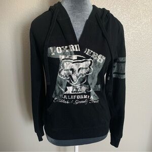 Fox Riders Co Womens Small Black Hoodie